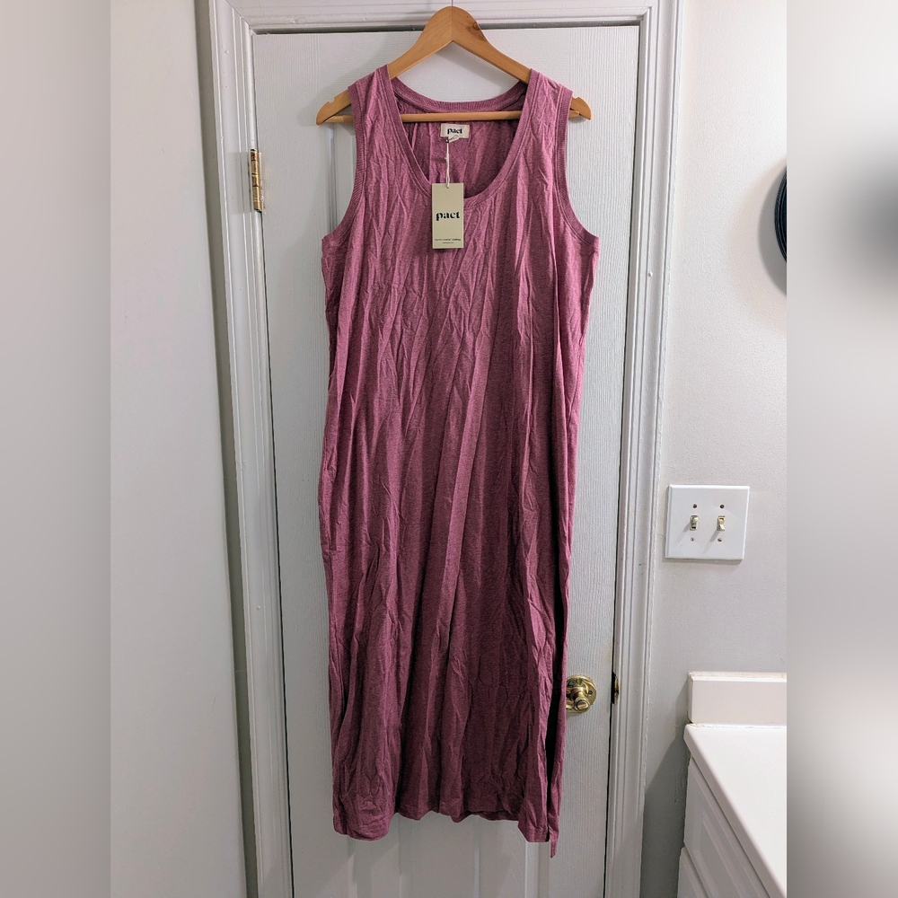 PACT Women's Pink Maxi Dress